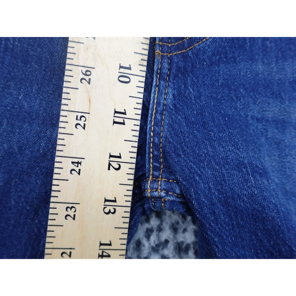 Levi's 505 Regular Fit Jeans Mens 38x32 Blue Good Medium Wash Straight Leg Denim - Picture 9 of 16